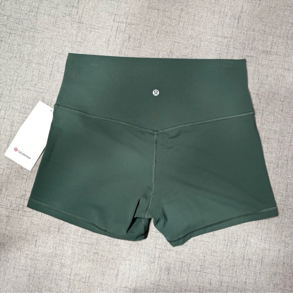 Lululemon Align Short High Rise Bike Shorts Dark Forest Green 12 NWT - Picture 5 of 8